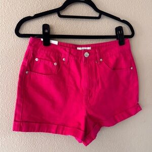 Women's Pink Denim Shorts